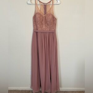 {Azazie} Bernelle Bridesmaids Dress - Dusty Rose